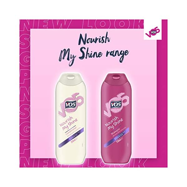 VO5 Nourish My Shine Shampoo Infused with Vital Oils for Damaged Hair, 250ml, Pack of 6
