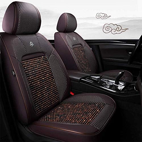 NNJJGS Four Seasons Car Seat Cover, Summer Breathable And Comfortable To Protect The Car Seats, Five Universal Car Seat Covers,Brown
