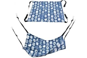 Dokpav 1 Piece Canvas Cat Hammock Bed, Breathable Pet Hammock with Adjustable Straps and Metal Hooks, Pet Hanging Bed for Cat