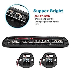 Partsam 3PCS Amber LED Cab Roof Marker Light Top