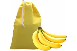 Gadgetime USA - Banana Drawstring Preserve Bag to Keep Fresh for Longer & Prevent Ripening - Reusable & Washable - Grocery & 