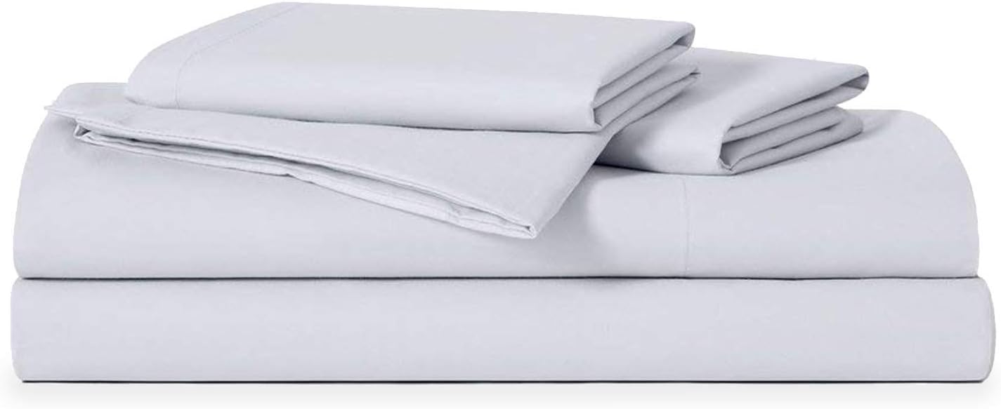 Brooklinen Luxe Core Sheet Set – Includes 1 Flat Sheet, 1 Fitted Sheet + 2 Pillowcases – 480 Thread Count Sateen Sheet Set – 100 Percent Long-Staple Cotton – Oeko-TEX Certified – Steel – Cali King