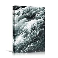 Canvas Wall Art Wind Wave Beach Beach Blue Coastal Cool Photography Relax/Calm - 12x18 inches