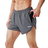 TENJOY Men's Running Shorts Gym Athletic Workout