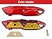 Utility Knife, CTL Cutter Heavy Duty Sharp Box Cutter Retractable Utility Knife Set with 3 PCS Carbon Steel Blades
