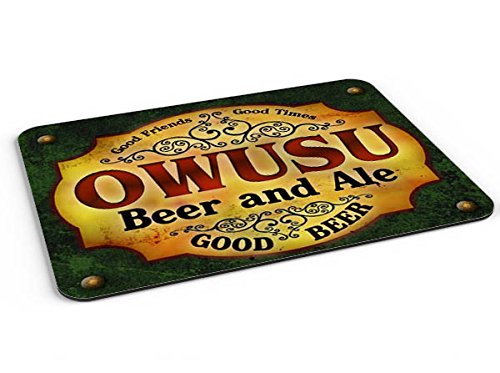 Owusu Beer & Ale Mousepad/Desk Valet/Coffee Station Mat