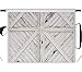 LB Rustic Barn Door Backdrops for Photography 9x6ft Vinyl Vintage White Wood Door Photo Backdrop for Kids Newborn Baby Shower Birthday Party Photo Booth Background