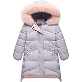 Doudoune Hiver Fille - Veste Chaude Imperméable à Capuche - Polaire Épaisse Avec Poches - Vêtement D'Extérieur