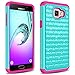Galaxy A5 (2016 Release) Case, TownShop Pink/Turquoise Spot Diamond Studded Bling Crystal Rhinestone Dual Layer Hybrid Cover Silicone Rubber Skin Hard Case for Samsung Galaxy A5/ A510F (2016)