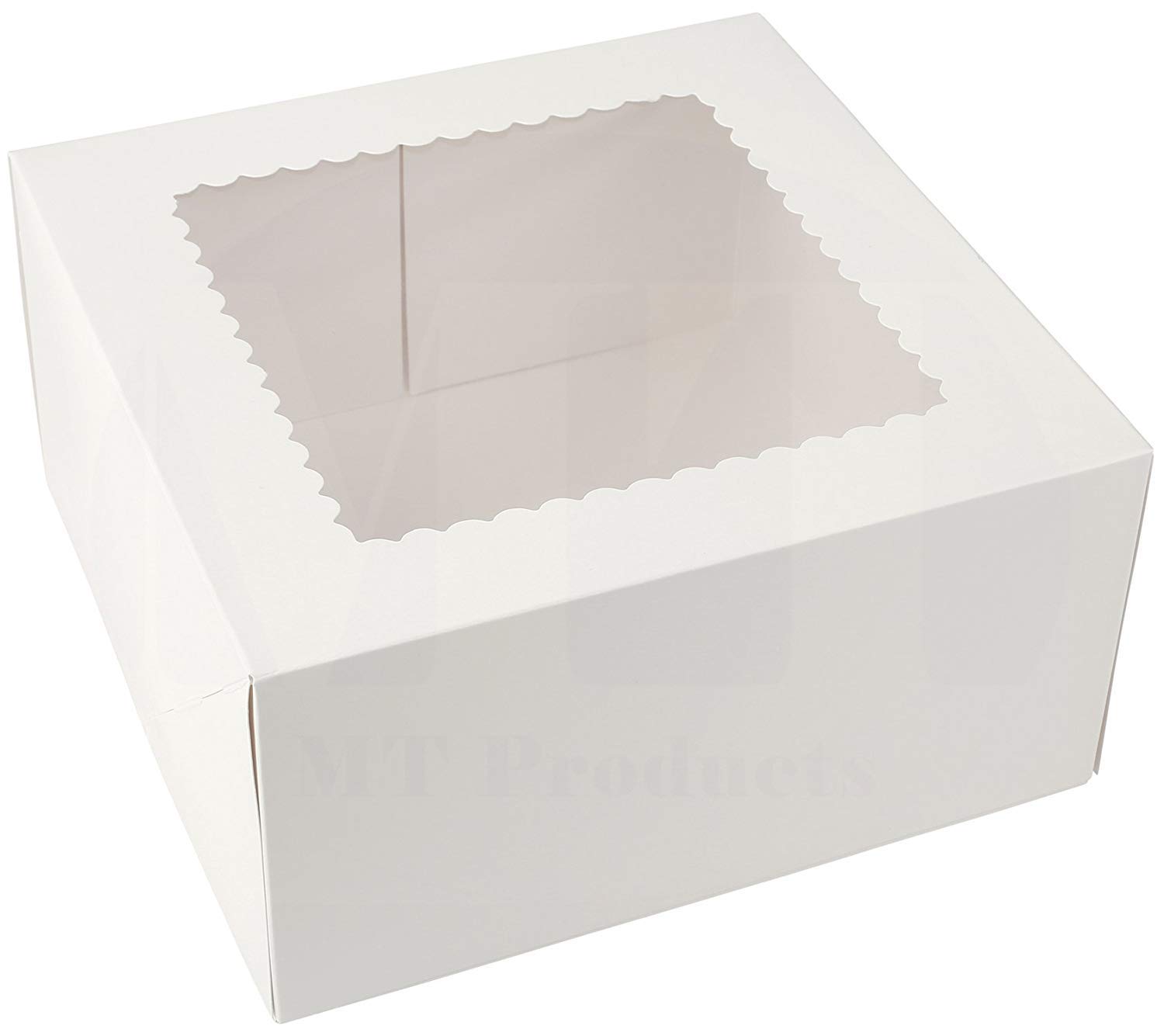 Buy APSAMBR®[25Pack] White Cake Boxes 10 x 10 x 5" with Clear Window