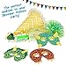 Dinosaur Birthday Party Supplies: 24 Dinosaur Party Masks - Masquerade and Halloween Dinosaur Face Mask - Foam Dinosaur Mask for Kids Themed Party Favors Decorations and Hats