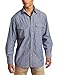 Key Industries Men's Long Sleeve Western Snap Pre-Washed Shirt Big, Blue Chambray, 2X-Large/Tall