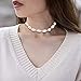 Valyria Shell Choker Necklace for Women Adjustable Puka Chips Shell Surfer Choker Necklace Jewelry Set Cord Necklace