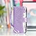 ULAK iPhone 8 Plus Case, iPhone 7 Plus Wallet Case, Glitter PU Leather Wallet Case with Kickstand and ID Card Slot Wrist Strap Shockproof Flip Cover for iPhone 8 Plus - Light Purple