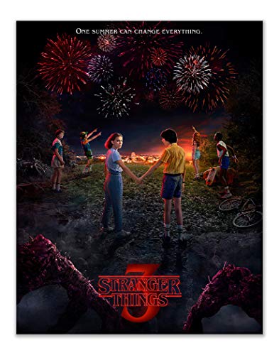 Stranger Things Poster Prints Set of 4 (11 inches x 14 inches) Season 1-2 - 3 - Eleven Dustin Lucas Mike Will Max Hopper