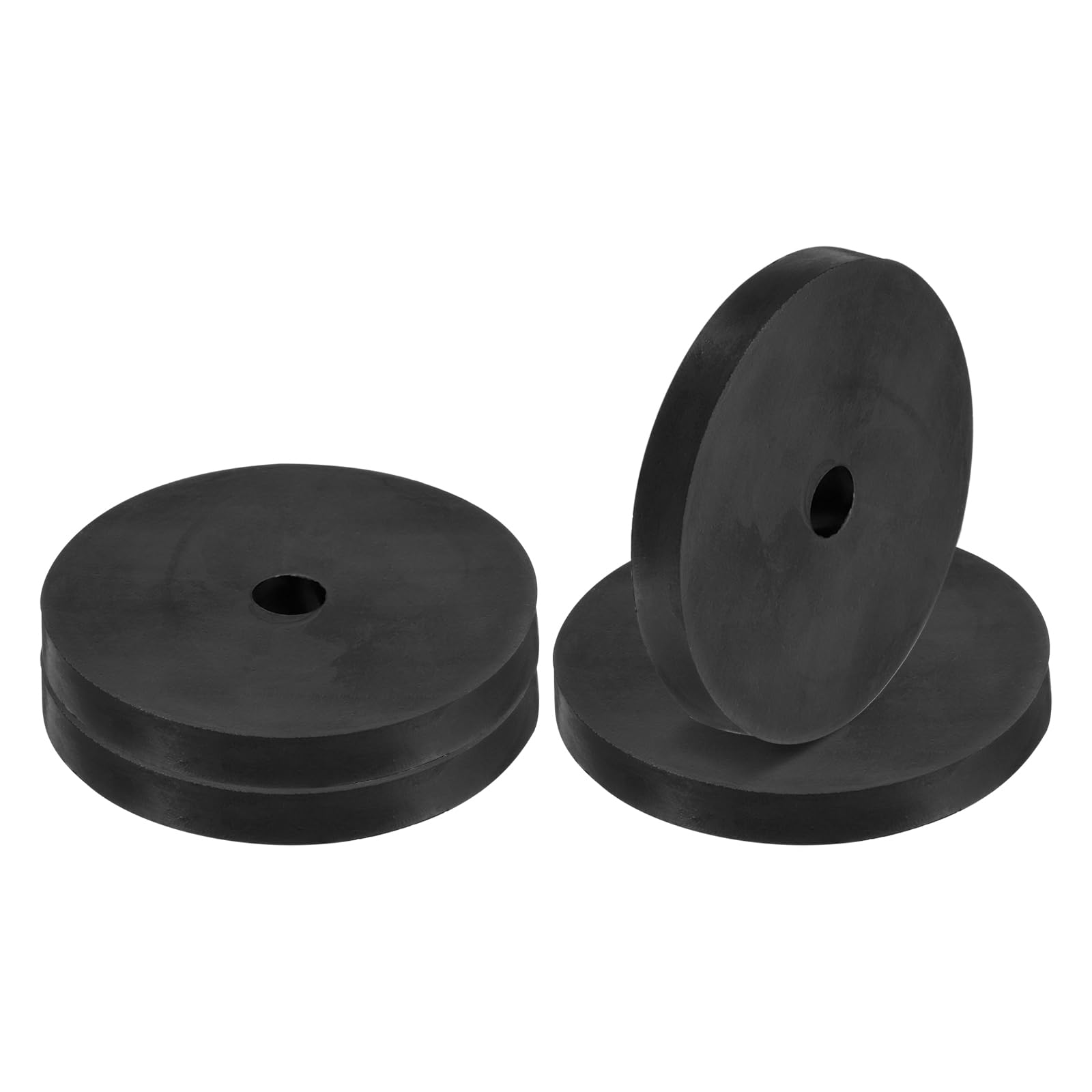PATIKIL Multi Purpose Rubber Spacer, 4 Pcs 3.1"OD 0.47"ID 0.4"Thickness Neoprene Round Anti-Vibration Isolation Pads Isolator Rubber Bushings Spacer Washer for HVAC Bolts Car Accessories