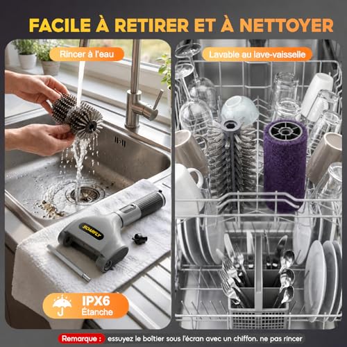 SOARFLY Electric Barbecue Brush, 210 Min Battery Life at 800 RPM, 20 kg Torque & Double LED Lighting, Electric Barbecue Brush For Men And Barbecue Enthusiasts
