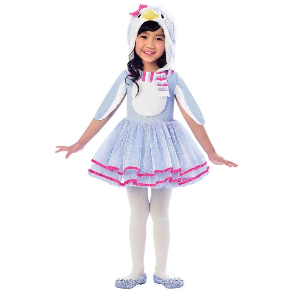 (PKT) (9903367) Child Girls Blue Penguin Costume Dress (3-4yr)