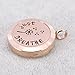 MESINYA Rose Gold Color Just Breathe Aromatherapy/Essential Oils Surgical S.Steel Diffuser Locket Pendant Necklace (20inch Ball Station Chain)