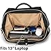Lily & Drew Casual Travel Daypack School Backpack for Men Women and 13 Inch Laptop Computer, with Wide Doctor Style Top Opening (V4 Black Medium)