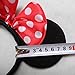 Norbis Minnie Mouse Ears Headband Children Birthday Party Supplies Girls Mom Baby Hair Accessories Party Decoration Gift Baby Shower Valentine's Day Halloween Christmas Set of 2