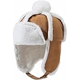 Toddlers Baby Girls and Boys Beanie Cap Crochet Earflap Pilot Hats Winter Warm Knit Caps