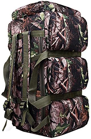 Bag Outdoor Travel Camping Hiking, Nylon Waterproof Lightweight Large Capacity 90L Rucksack Male and Female Tactical Backpack Camouflage Backpack, Suitable for Rock Climbing/Fishing/Hiking