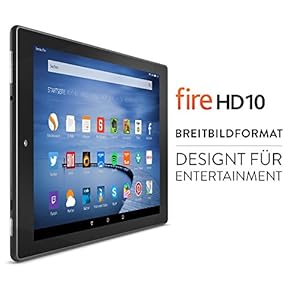 Fire HD 10-Tablet, 25,65 cm (10,1 Zoll), HD-Display, WLAN, 16 GB (Schwarz) - mit Spezialangeboten