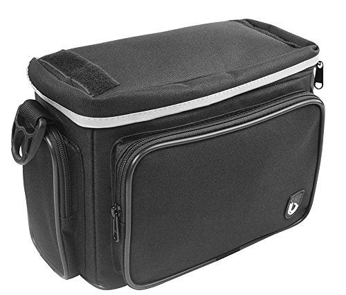 Biria Front Handlebar Bicycle Bag with Quick Release Bracket with Rain Cover, Limit Weight:12 LB