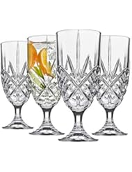 Godinger Iced Tea Beverage Glasses, Shatterproof and Reusable Acrylic - Dublin Collection, Set of 4