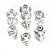 Q-Workshop Dragon Black & White RPG Ornamented Dice Set 7 Polyhedral Pieces