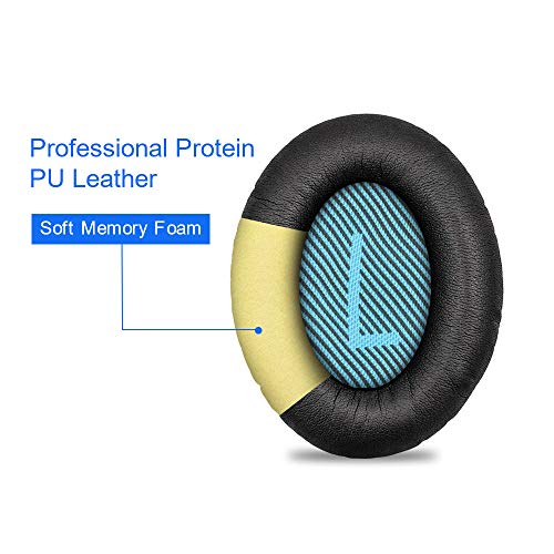 Bose Replacement Ear Pads by Link Dream - Replacement Ear Cushions Kit Memory Foam Earpads Cushion Cover for Bose Headphones QC15/ QC35/ QC25/ QC2/ Ae2/ Ae2i/ Ae2W SoundLink SoundTrue, 2 Pieces