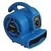 XPOWER P-80A Mini Mighty Air Mover, Floor Fan, Dryer, Utility Blower with Built-in Power Outlets- Blue primary