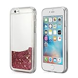 iPhone 6S Plus Case, ESeekGo Floating Liquid Case for iphone 6 Plus Soft Cover TPU Bumper Bling Bling Case (Rose Gold)