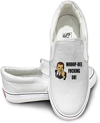 WHOOP DEE FUCKING DO Mens Fashion Canvas Shoes Oat Shoes Fashion Sneaker