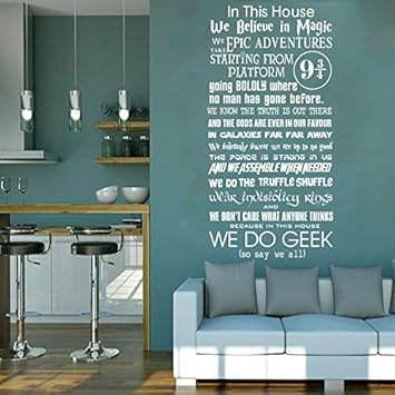 In This House We Do Vinyl Wall Sticker Mural Harry Potter