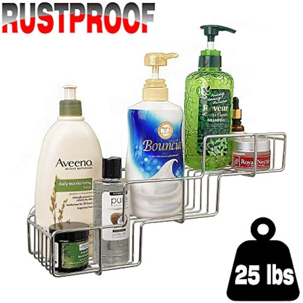 Shower Caddies Caddy OrganizerPowerful Adhesive Sticker Bath Shelf Storage Tub eBay