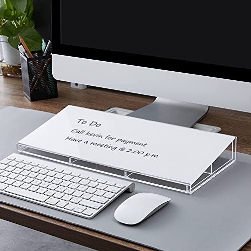 Small Acrylic Desktop DryErase Whiteboard Computer Keyboard Stand