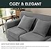 CHUN YI 3 Pieces Stretch Loveseat Sofa Cover for 2 Seater Couch, Washable Soft Sofa Slipcover with 2 Separate Seat Cushion Covers for Dogs, Checks Spandex Jacquard Fabric, Medium, Light Gray