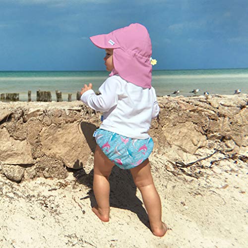 i play. Baby Girls Snap Reusable Absorbent Swimsuit Diaper Aqua Dolphins 24mo, 24 Months