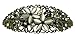 Oval Crystal Barrette, Decorated with Sparkling Beads and Crystals NM86010-1offwhite