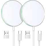 2 Pack Magnetic Wireless Charger 15W Fast Apple Mag-Safe Charger for iPhone 15/14/13/12 Series Magnet Charging Pad for AirPod