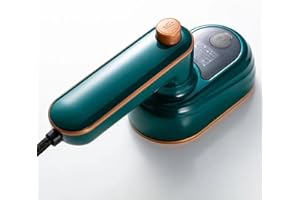 HEXEH Rotary Garment Iron, 2-in-1 Portable Handheld Rotary Garment Iron, Handheld Garment Steamer Handheld Iron for Clothes, Curtains, Sheets, Pillowcases (Green)