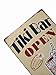 ERLOOD Tiki Bar Open Summer Holidays Vintage Metal Tin Sign Poster Home Plaque Poster Wall Art Pub Bar Decor 12 X 8