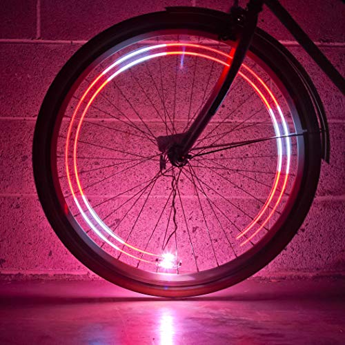 Monkey Light M204R - 40 Lumen, 4 Ultrabright Full-Color LED Bike Wheel Tire Spoke Light Accessory - Waterproof Ultra-Durable (Rechargeable Battery)