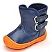 Kuner Baby Boys Pu Leather Faux Fleece Rubber Soles Warm Snow Boots