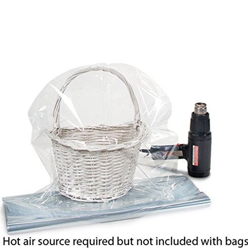 LazyMe Easter Basket Cellophane Shrink Bags, 24x30 inch, Shrink Wrap Bags Large, Clear (20 Pcs)