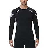 MOHEEN Men's Thermal Shirts Compression Fleece Lined Long Sleeve Athletic Base Layer Workout Top Cold Weather