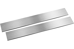 szkoo 2pcs 304 Stainless Steel Flat Bar, 3/16" x 1-9/16" x 12" (TxWxL) Brushed Finish Trim Strips Stainless Steel Sheet for Kitchen DIY Craft Making