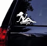 Beach Girl Decal - Lady Sipping on Drink - Vinyl